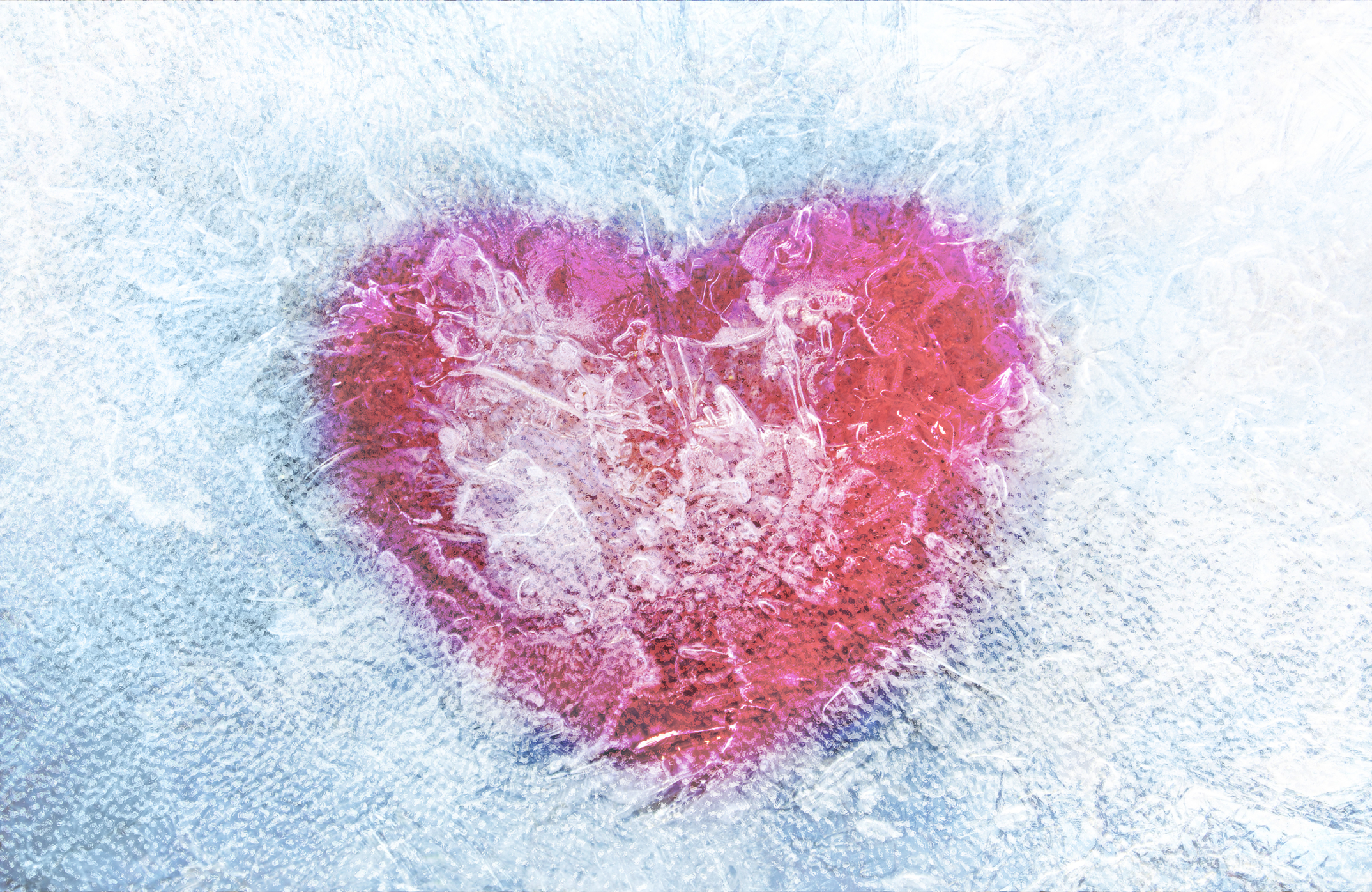 Frozen heart Illustration. Valentine's Day. Love concept