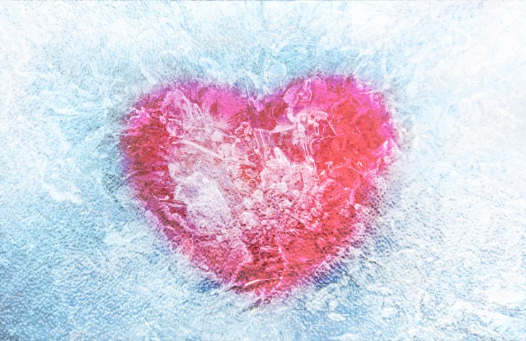 Frozen heart Illustration. Valentine's Day. Love concept